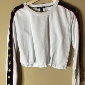 Forever 21 long sleeve crop with sleeve detail